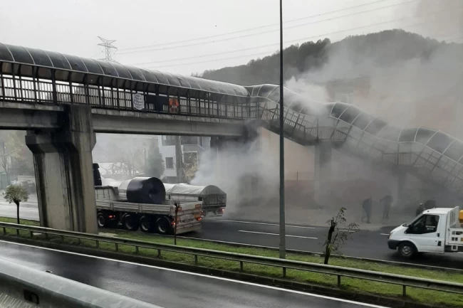 Tırın dorsesinde yangın çıktı…