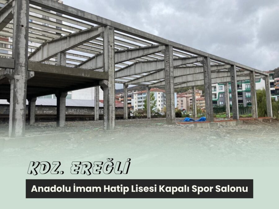 Spor Salonu inşaatı hızla ilerliyor…