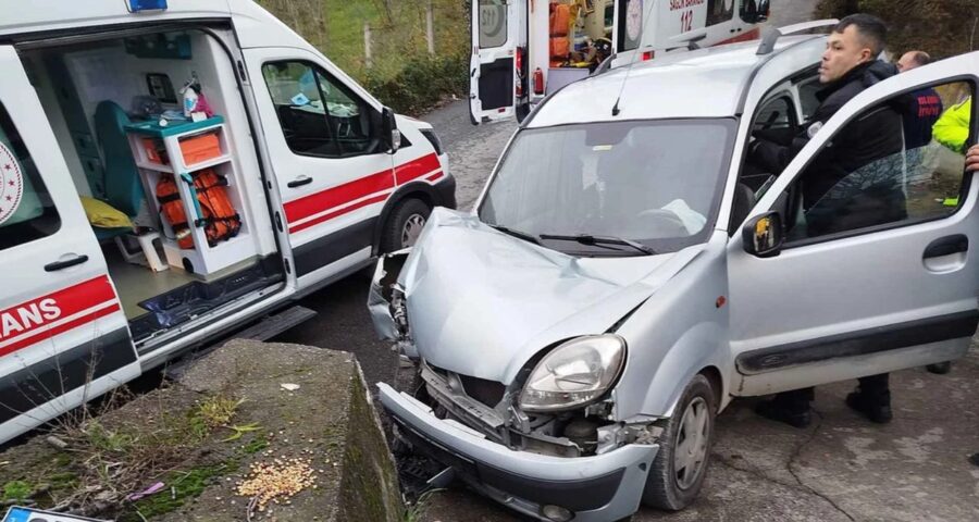 İstinat duvarına çarptı, 3 kişi yaralandı…