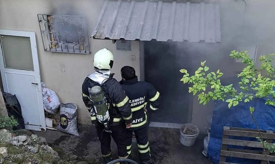 Şofben alev aldı…