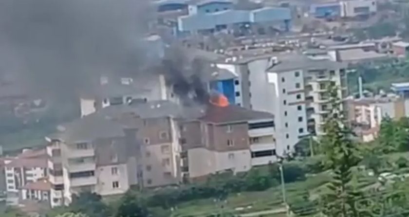 Çıkan yangın korku dolu anlar yaşattı…