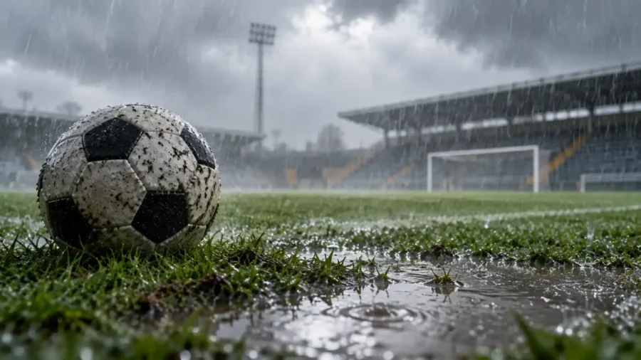 Futbola Sağanak Engeli…