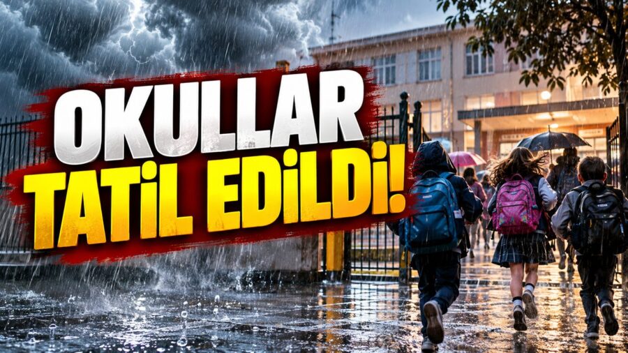 Okullar Tatil Edildi…